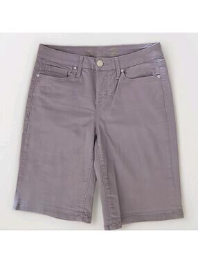 Seven 7 Shorts Womens 4 Purple Lavender Denim Sunset Bermuda Mid Rise 30x10